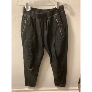 OAK NYC LEATHER RUNNER PANTS
